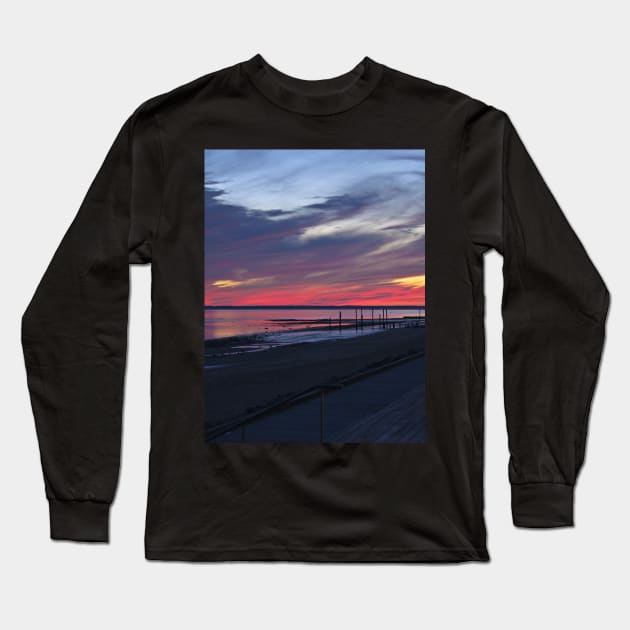 Magic Summer Sunset on the West Coast of Denmark Long Sleeve T-Shirt by SILVA_CAPITANA